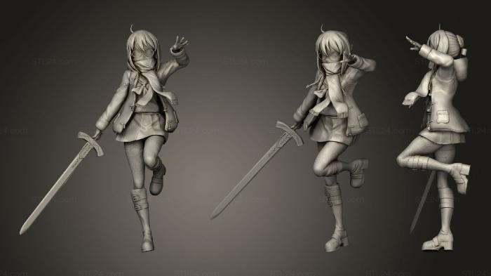 Anime (Mysterious heroine x alter 2, ANIME_0259) 3D models for cnc