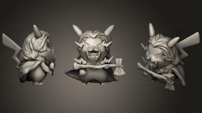 Anime (Pikachu Thor, ANIME_0299) 3D models for cnc