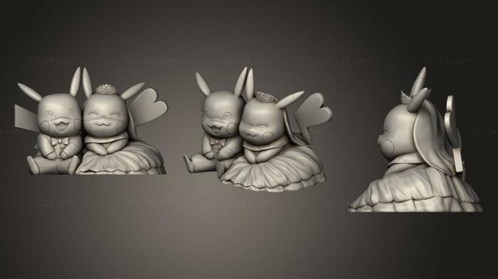 Anime (Pikachu Wedding, ANIME_0301) 3D models for cnc