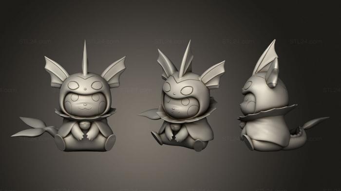 Anime (Pokemon Pikachu Cosplay Vaporeon, ANIME_0323) 3D models for cnc
