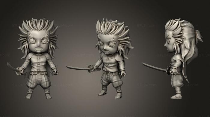 Anime (Rengoku Chibi, ANIME_0332) 3D models for cnc