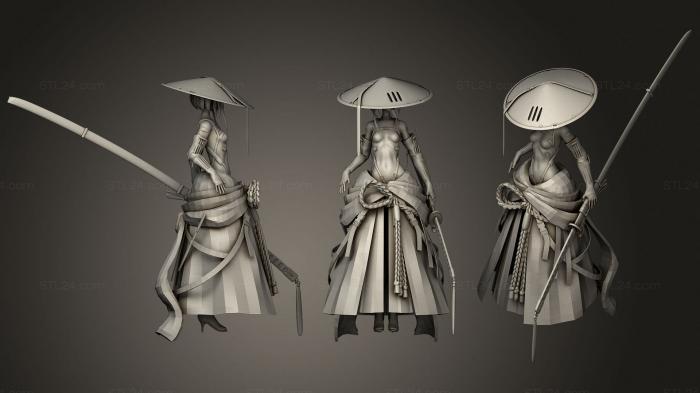 Anime (Ronin real time character, ANIME_0334) 3D models for cnc