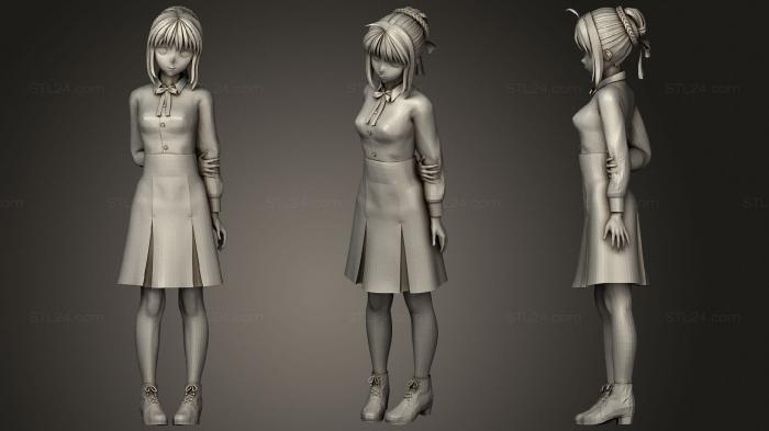 Anime (Saber 01, ANIME_0338) 3D models for cnc