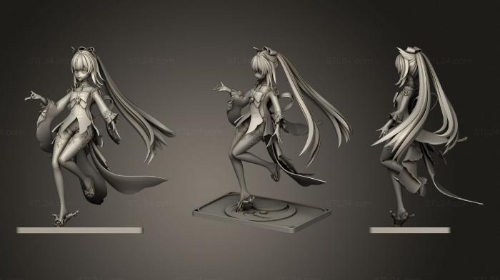 Anime (Sangonomiya kokomi genshin impact 2, ANIME_0348) 3D models for cnc