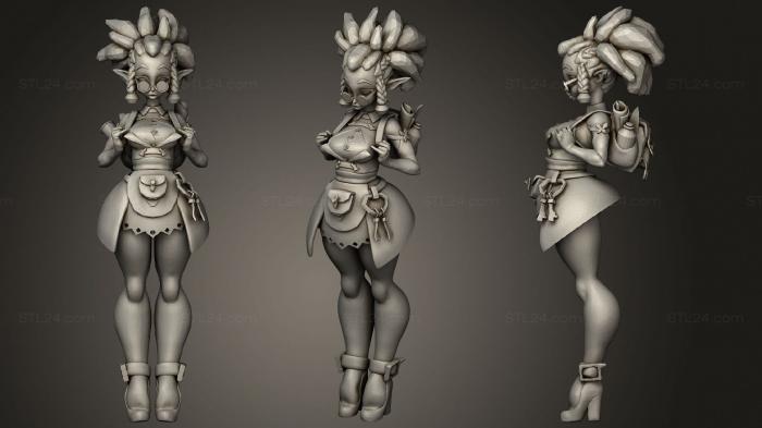Anime ( girl with backpack sculpt, ANIME_0350) 3D models for cnc