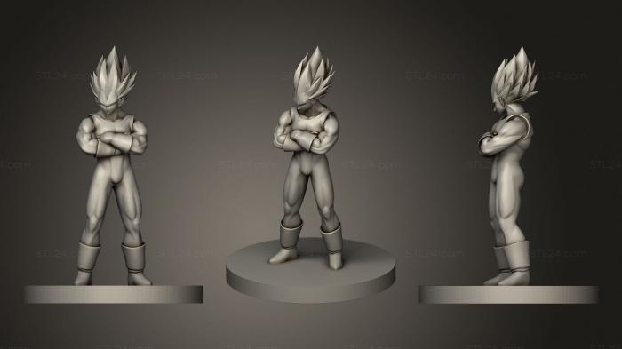 Vegeta Dragon Ball Z Com Base Redonda