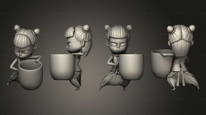 Anime (Nezha pen Holder 09, ANIME_0519) 3D models for cnc