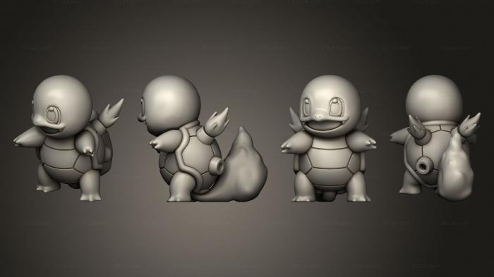Anime (pokemon fire squirtle, ANIME_0550) 3D models for cnc