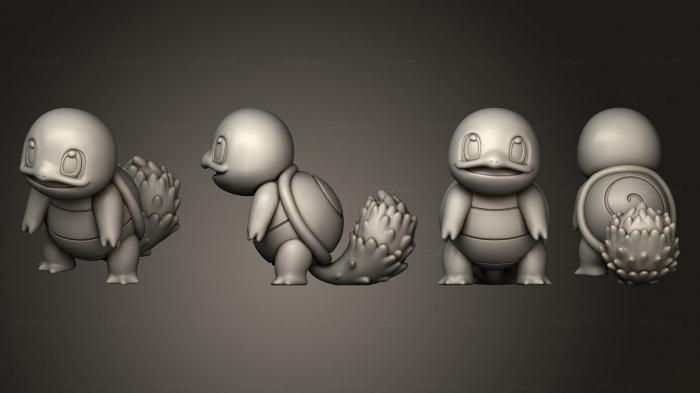 Anime (pokemon grass squirtle, ANIME_0552) 3D models for cnc