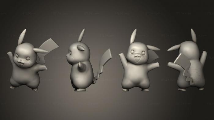Anime (Pokemon Pikachu Patrick, ANIME_0558) 3D models for cnc