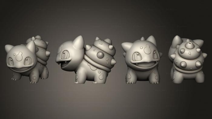 Anime (pokemon water bulbasaur, ANIME_0570) 3D models for cnc