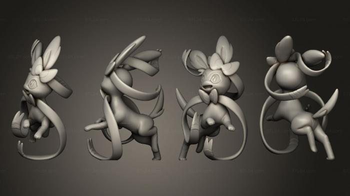 Anime (Sylveon Running 001, ANIME_0589) 3D models for cnc
