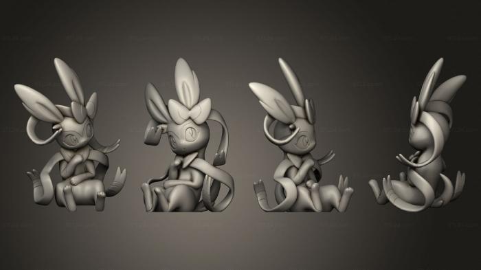Anime (Sylveon Running 002, ANIME_0590) 3D models for cnc