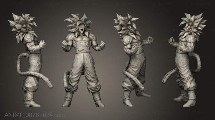 Anime (Goku Saiyan, ANIME_0878) 3D models for cnc
