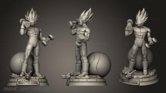 Anime (Vegeta with gym, ANIME_0897) 3D models for cnc