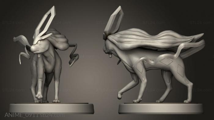 Anime (suicune pokemon, ANIME_0911) 3D models for cnc