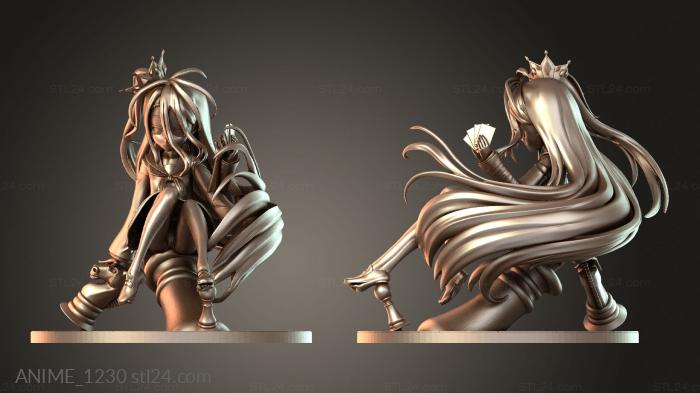 Изящные волосы на спине Широ