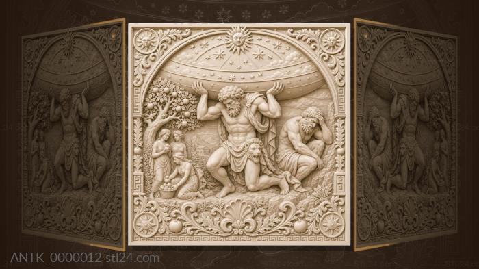 Hercules holding the sky - Atlas and the firmament 3d STL model