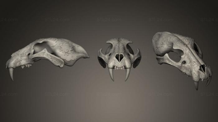Smilodon Decorated Skull