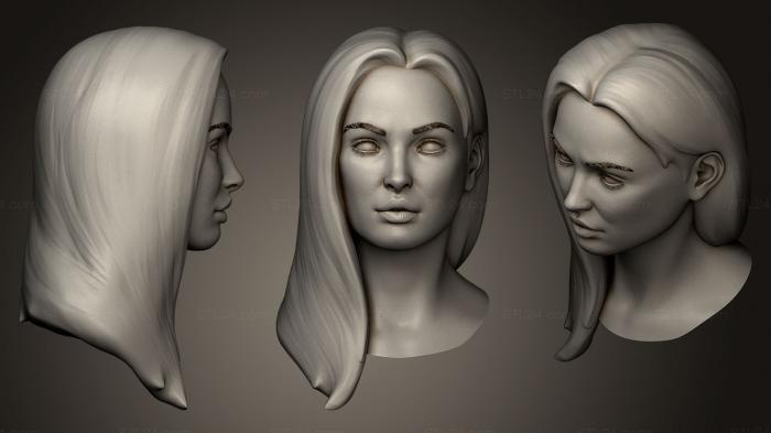 Anatomy of skeletons and skulls (Realistic Female Head, ANTM_0177) 3D models for cnc