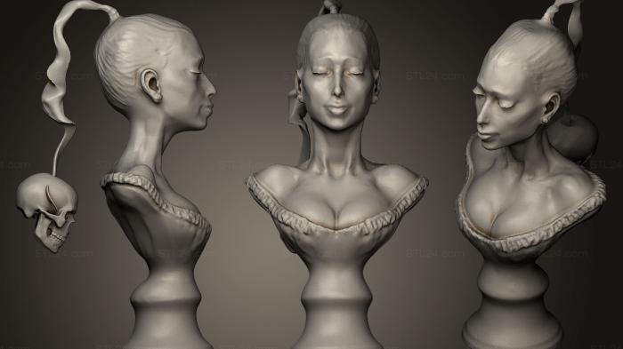 Анатомия скелеты и черепа (Болгер Айсука и череп, ANTM_0195) 3D модель для ЧПУ станка