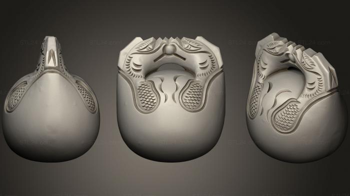 Анатомия скелеты и черепа (Буддийская декоративная скульптура, ANTM_0329) 3D модель для ЧПУ станка