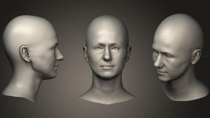 Caucasian adult female head scan