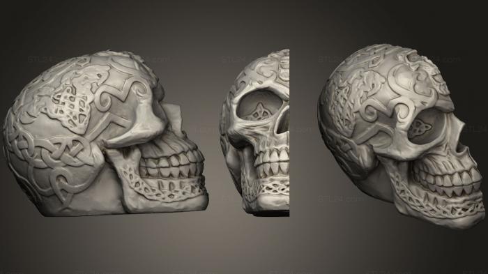Anatomy of skeletons and skulls (Celtic Skull Magnet Side, ANTM_0347) 3D models for cnc