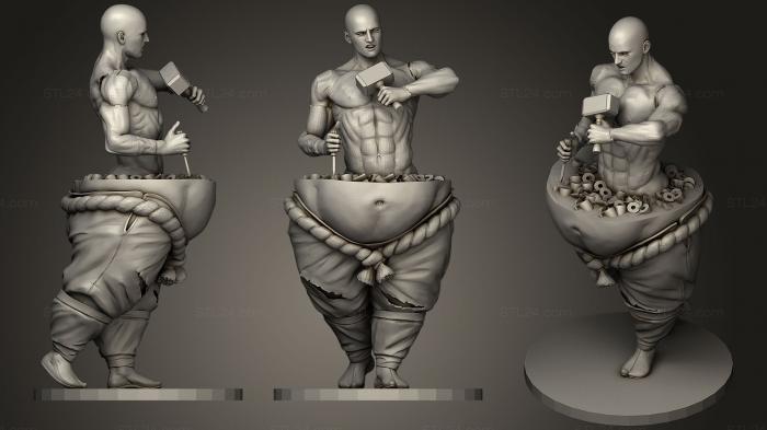 Anatomy of skeletons and skulls (Fat Man Shapes Himself Into Six Pack Figure, ANTM_0420) 3D models for cnc
