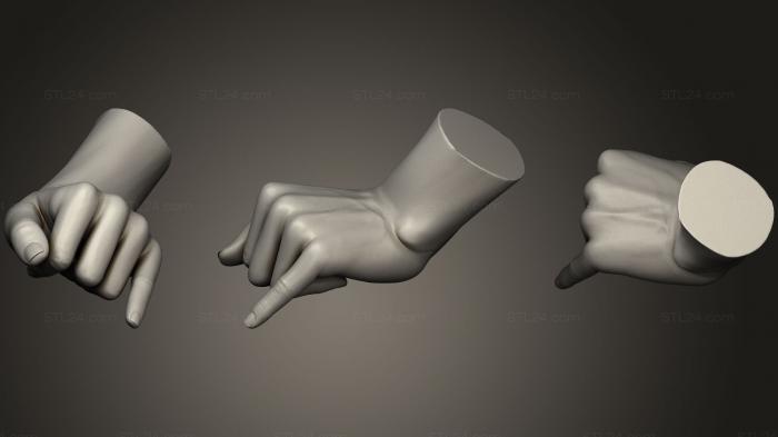 Anatomy of skeletons and skulls (Female Hand Sculpt 19, ANTM_0466) 3D models for cnc