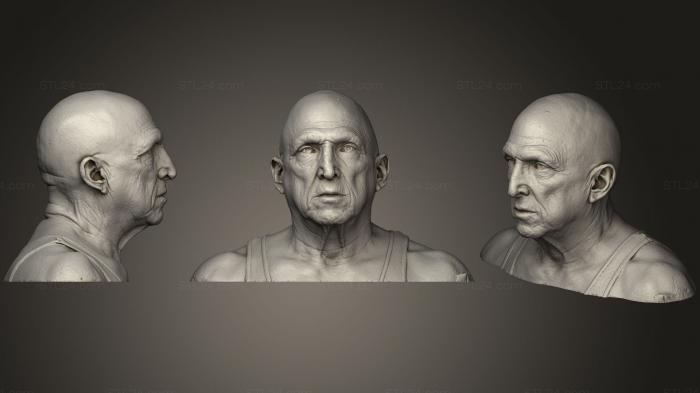 Анатомия скелеты и черепа (Сканирование головы пожилого человека, ANTM_0635) 3D модель для ЧПУ станка