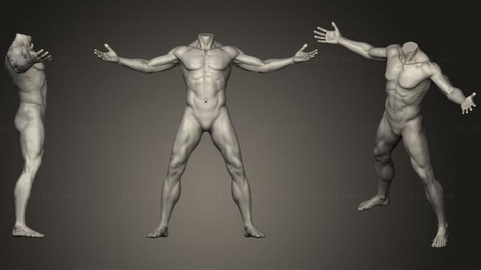 Анатомия скелеты и черепа (Мужской скульптор всего тела 11, ANTM_0794) 3D модель для ЧПУ станка