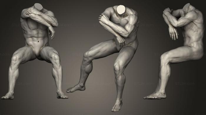 Анатомия скелеты и черепа (Мужская скульптура всего тела 6, ANTM_0803) 3D модель для ЧПУ станка