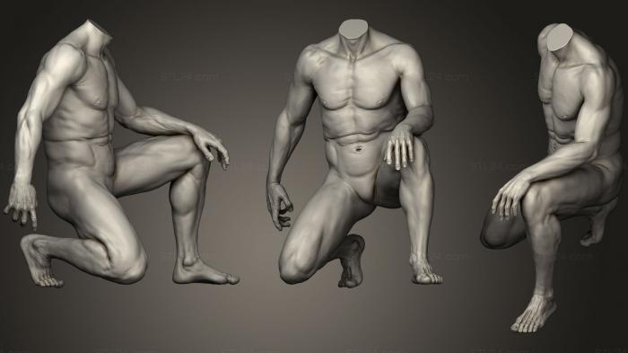 Анатомия скелеты и черепа (Мужская скульптура всего тела 7, ANTM_0804) 3D модель для ЧПУ станка