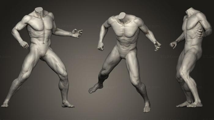 Анатомия скелеты и черепа (Мужская скульптура всего тела 8, ANTM_0805) 3D модель для ЧПУ станка