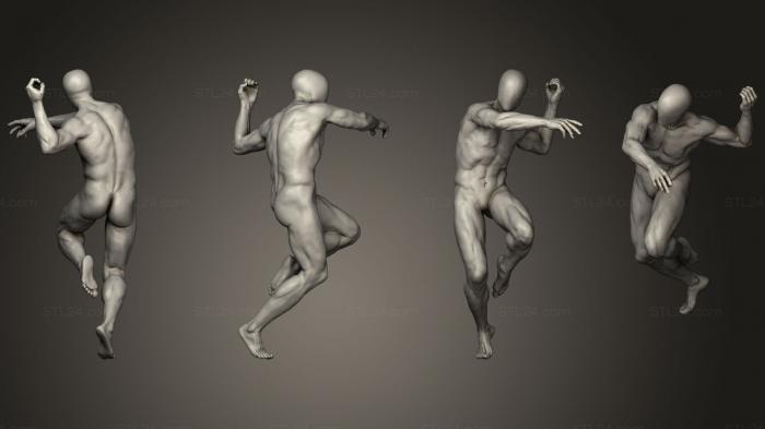 Анатомия скелеты и черепа (Скульптура мужского тела в полный рост12, ANTM_0809) 3D модель для ЧПУ станка