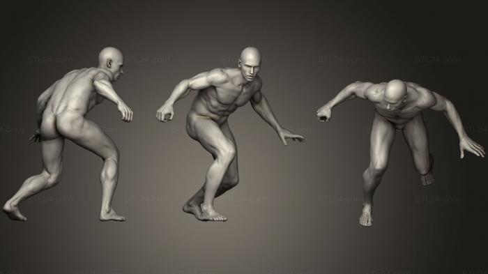 Анатомия скелеты и черепа (Мужская скульптура всего тела 13, ANTM_0810) 3D модель для ЧПУ станка