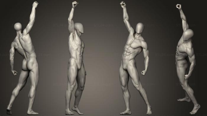 Анатомия скелеты и черепа (Мужская скульптура всего тела 15, ANTM_0812) 3D модель для ЧПУ станка