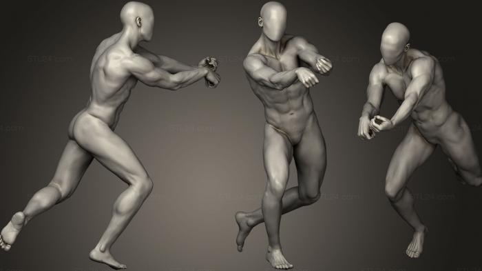 Анатомия скелеты и черепа (Мужская скульптура всего тела 17, ANTM_0814) 3D модель для ЧПУ станка
