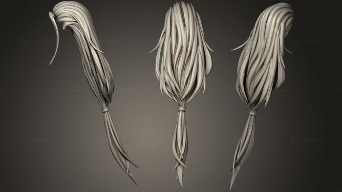 Anatomy of skeletons and skulls (Printable Stylized Hair 01, ANTM_0950) 3D models for cnc