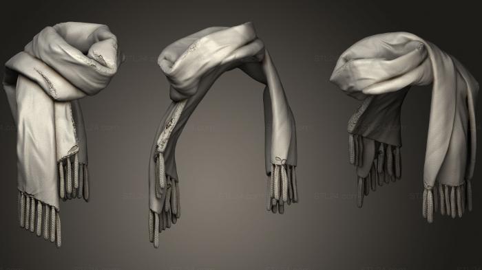 Анатомия скелеты и черепа (Шарф для персонажа 2, ANTM_0986) 3D модель для ЧПУ станка