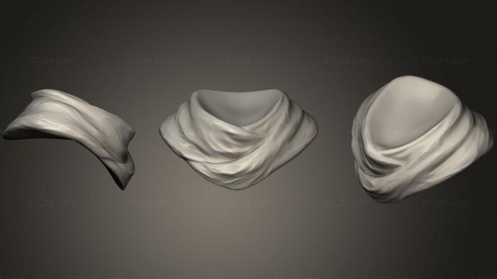 Анатомия скелеты и черепа (Шарф для персонажа 4, ANTM_0988) 3D модель для ЧПУ станка
