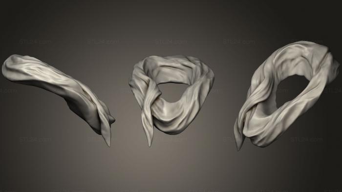 Анатомия скелеты и черепа (Шарф для персонажа 6, ANTM_0990) 3D модель для ЧПУ станка