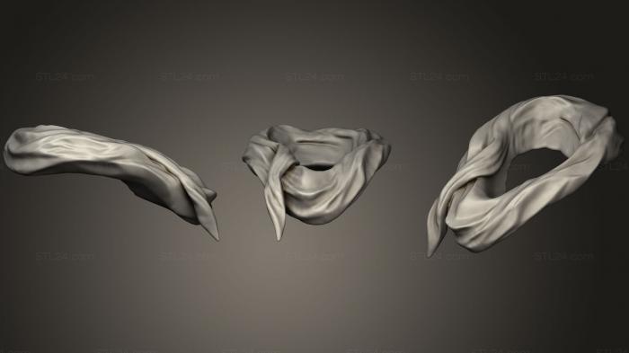 Анатомия скелеты и черепа (Шарф для персонажа 14, ANTM_0997) 3D модель для ЧПУ станка