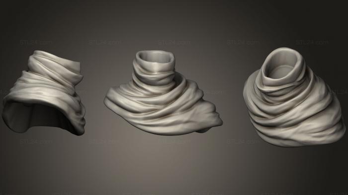 Анатомия скелеты и черепа (Шарф для персонажа 21, ANTM_1004) 3D модель для ЧПУ станка