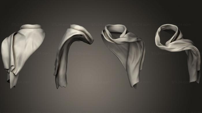 Анатомия скелеты и черепа (Шарф для персонажа 26, ANTM_1008) 3D модель для ЧПУ станка