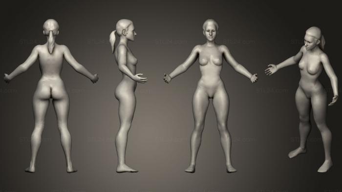 Анатомия скелеты и черепа (Тест суставов мышц для игровых движков, ANTM_1113) 3D модель для ЧПУ станка