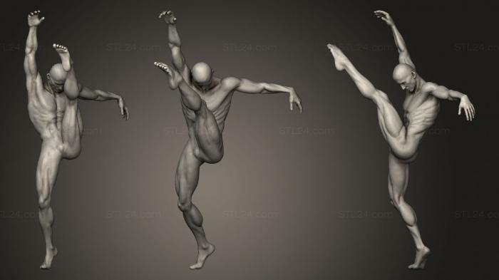 Anatomy of skeletons and skulls (Dance Pose 1, ANTM_1393) 3D models for cnc