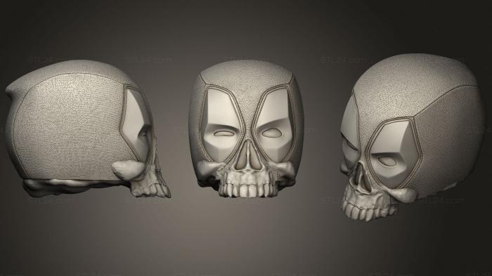 Anatomy of skeletons and skulls (Deadpool skull calavera, ANTM_1399) 3D models for cnc