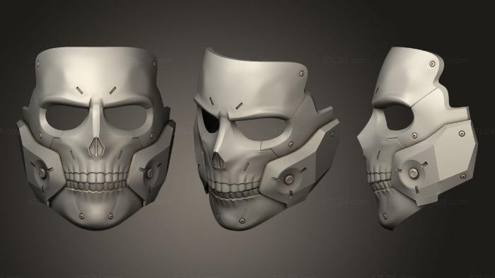 Анатомия скелеты и черепа (Маска крепкого орешка death stranding, ANTM_1402) 3D модель для ЧПУ станка